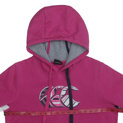 Canterbury Womens Pink Hoodie Size 14 Pullover Logo Hooded Sweatshirt