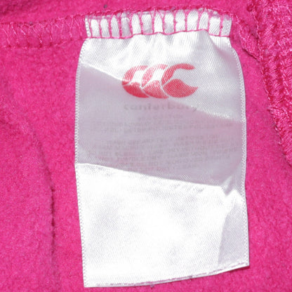 Canterbury Womens Pink Hoodie Size 14 Pullover Logo Hooded Sweatshirt