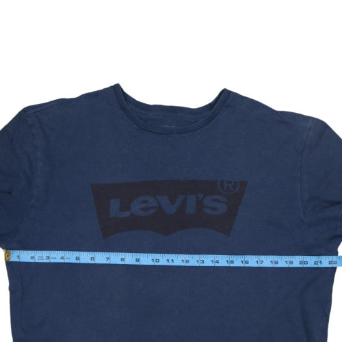 Levi's Men's Blue Logo Classic Fit Cotton T-Shirt Size L