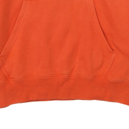 Champion Men's Orange Small Pullover Hoodie with Logo Print