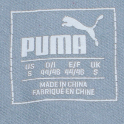 Puma Men's Black & Grey Colourblock Hooded Long Sleeve T-Shirt S