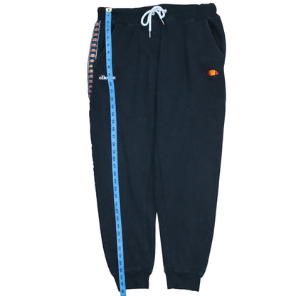 Ellesse Men's Black Jogger Sweatpants L Fleece Tapered Gym Casual