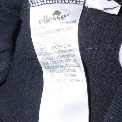 Ellesse Men's Black Jogger Sweatpants L Fleece Tapered Gym Casual