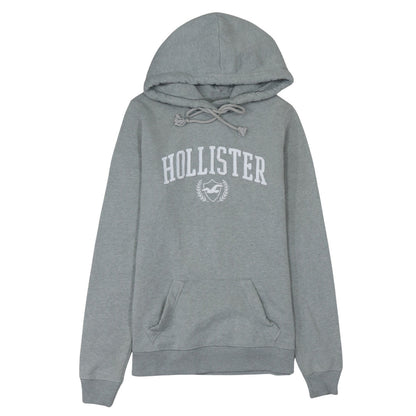Hollister Men's Grey Pullover Hoodie S Logo Fleece Sweatshirt
