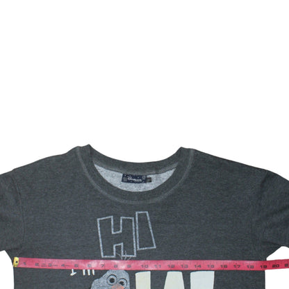 Disneyland Paris Boys Grey Olaf Sweatshirt Medium Graphic Print Pullover