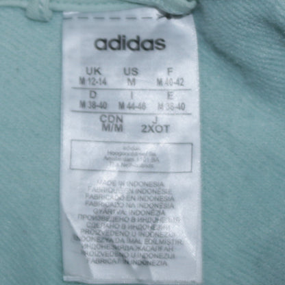 Adidas Women’s Blue Full Zip Hoodie Size M 12-14 Logo Print Casual