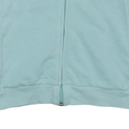 Adidas Women’s Blue Full Zip Hoodie Size M 12-14 Logo Print Casual