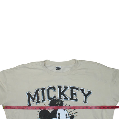 Disney Mickey & Friends at George Beige Women's XL Pullover Sweatshirt