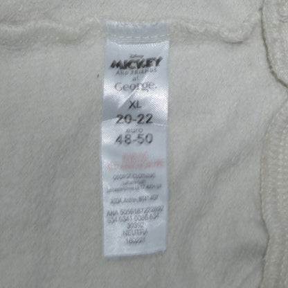 Disney Mickey & Friends at George Beige Women's XL Pullover Sweatshirt
