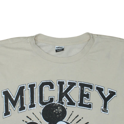 Disney Mickey & Friends at George Beige Women's XL Pullover Sweatshirt