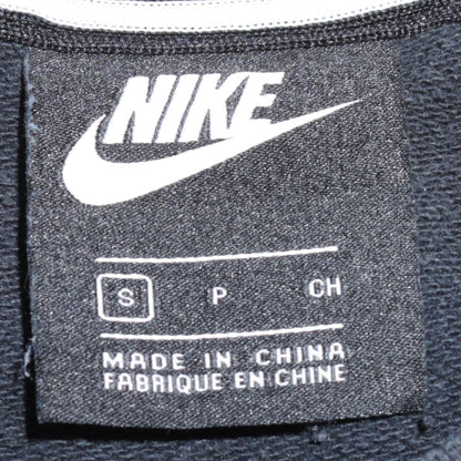 Nike Men's Black Small Logo Pullover Sweatshirt Crew Neck Long Sleeve