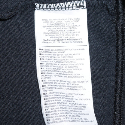 Nike Men's Black Small Logo Pullover Sweatshirt Crew Neck Long Sleeve