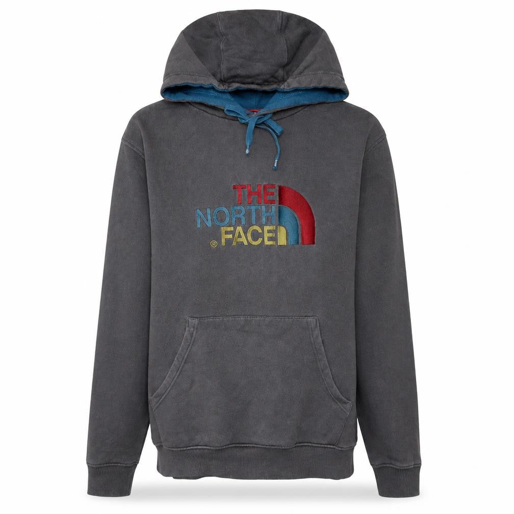 The North Face Men’s Grey Pullover Hoodie S Embroidered Logo