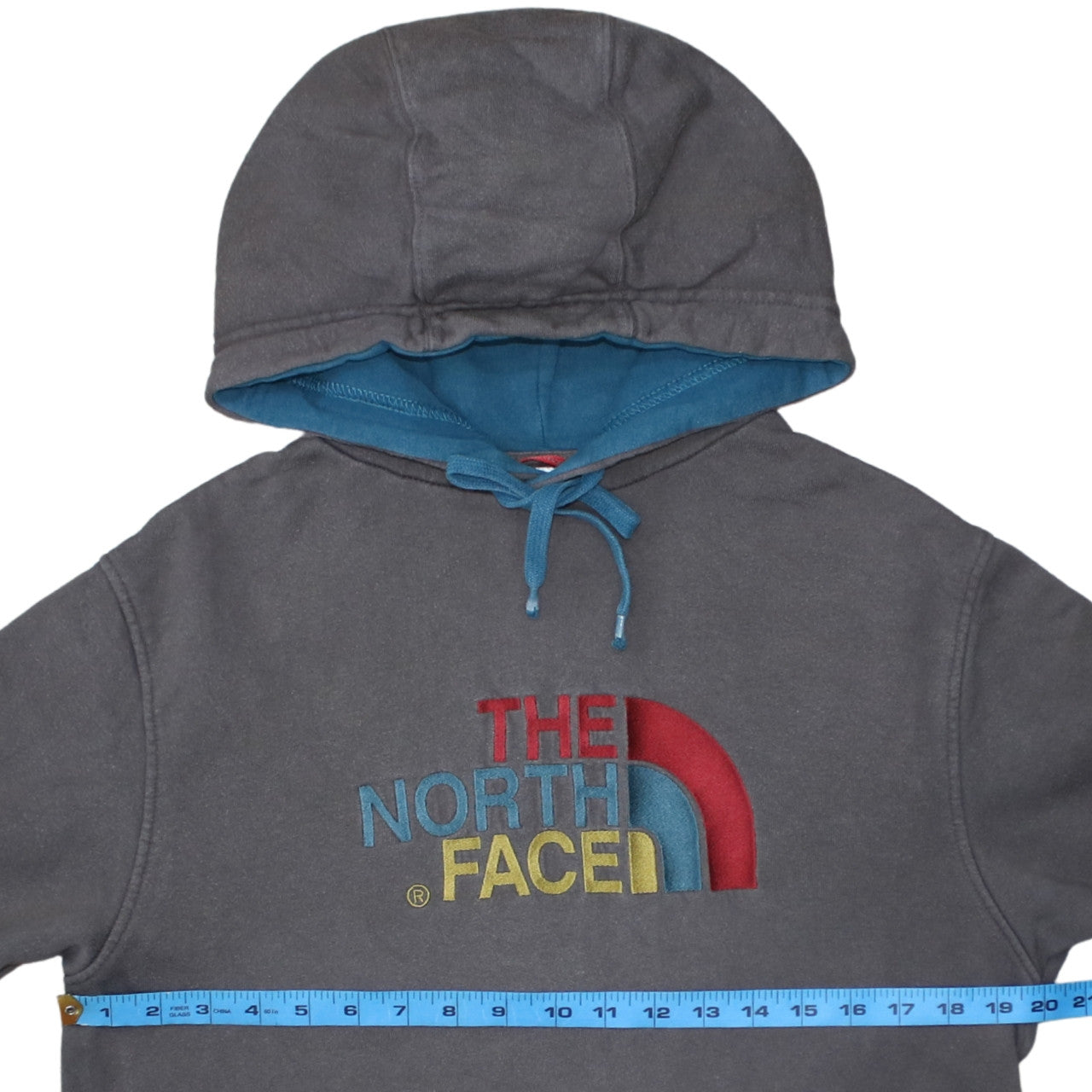 The North Face Men’s Grey Pullover Hoodie S Embroidered Logo