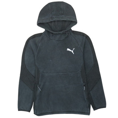 Puma Women's Black Small Pullover Hoodie with Kangaroo Pocket