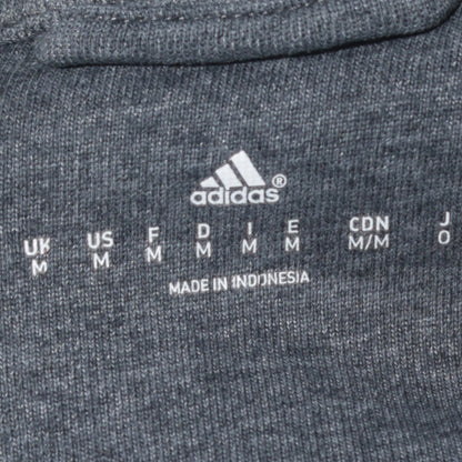 Adidas Men's Grey Full Zip Hoodie Size M Sports Fleece Jacket