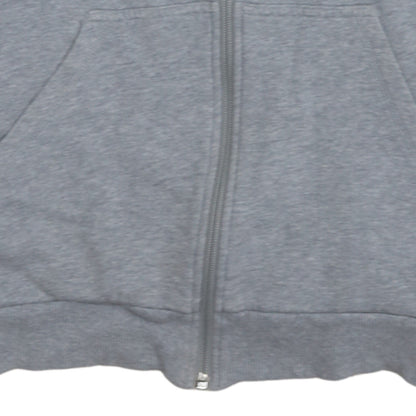 Adidas Men's Grey Full Zip Hoodie Size M Sports Fleece Jacket