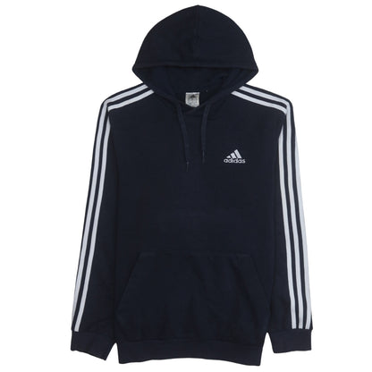 Adidas Men's Blue Pullover Hoodie Medium Hooded Fleece Sweatshirt