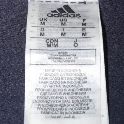 Adidas Men's Blue Pullover Hoodie Medium Hooded Fleece Sweatshirt
