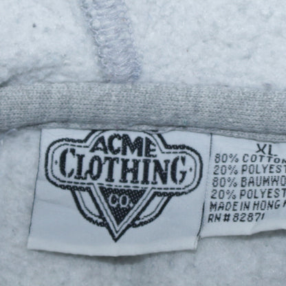 ACME Clothing Co Men's Grey XL 1/2 Zip Hoodie Looney Tunes Athletic Club