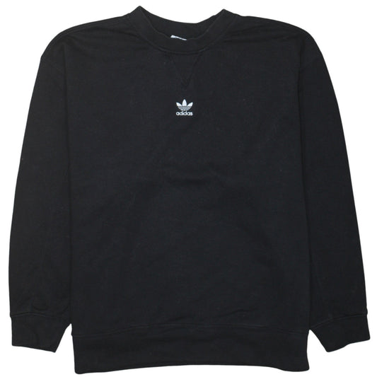 Adidas Womens Black XS Crew Neck Pullover Sweatshirt
