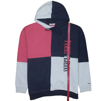 Tommy Jeans Women's Multicoloured Hooded Pullover Sweatshirt Size L