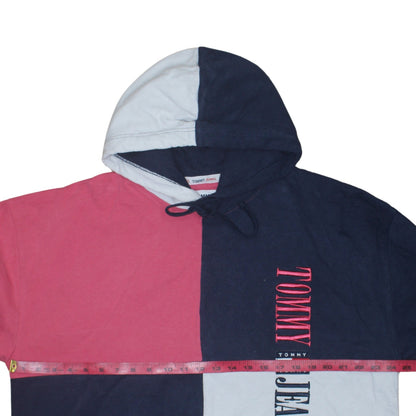 Tommy Jeans Women's Multicoloured Hooded Pullover Sweatshirt Size L