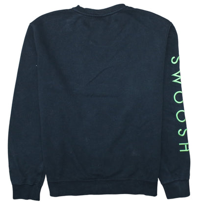 Nike Men's Black Logo Crew Neck Pullover Sweatshirt Size M