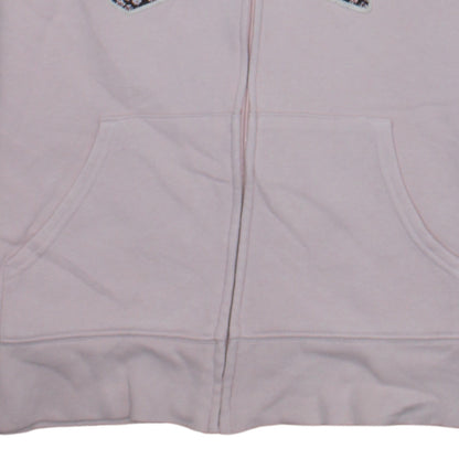 GAP Women Pink Full Zip Hoodie M Cotton Blend Graphic Logo