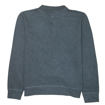 Gap Mens Grey XXL Collared Henley Sweatshirt Long Sleeve Cotton
