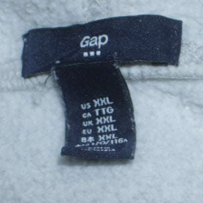 Gap Mens Grey XXL Collared Henley Sweatshirt Long Sleeve Cotton
