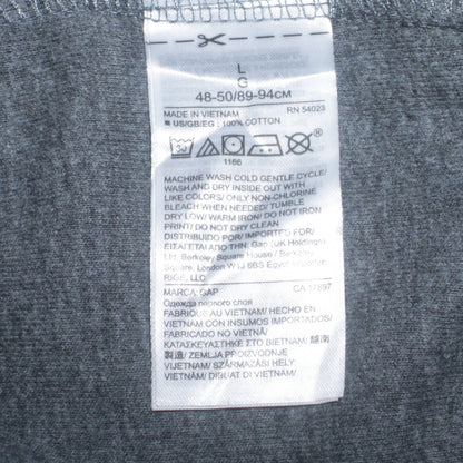 Gap Mens Grey XXL Collared Henley Sweatshirt Long Sleeve Cotton