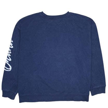 Disney Primark Womens Navy Stitch Sweatshirt L UK 14/16 Crew Neck Pullover