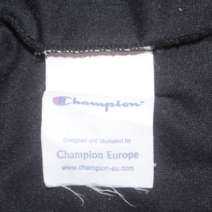 Champion Men's Black Fleece 1/4 Zip Sweatshirt L Regular Fit