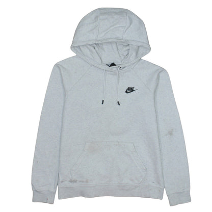 Nike Womens Grey Small Pullover Hoodie Sweatshirt Cotton Blend