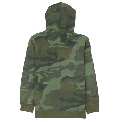 GAP Kids Boys Green Camouflage Pullover Hoodie XXL 14-16 Lined Cotton Blend