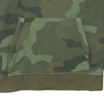 GAP Kids Boys Green Camouflage Pullover Hoodie XXL 14-16 Lined Cotton Blend