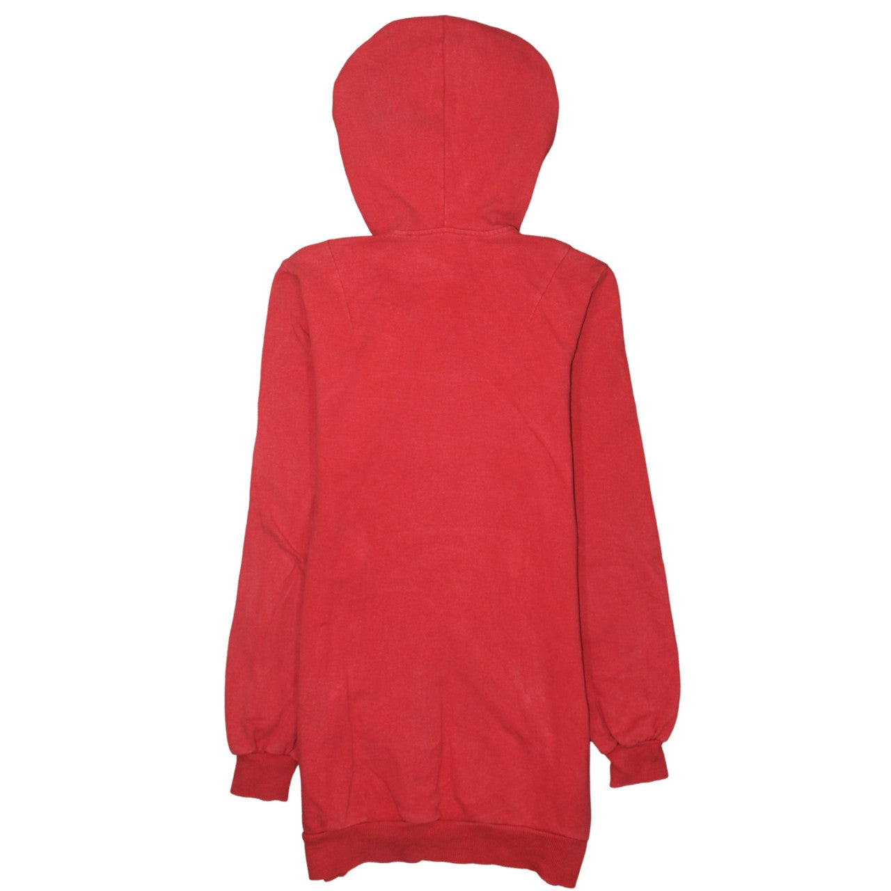 Adidas Womens Red Pullover Hoodie Size 10 Logo Print Hooded Sweatshirt