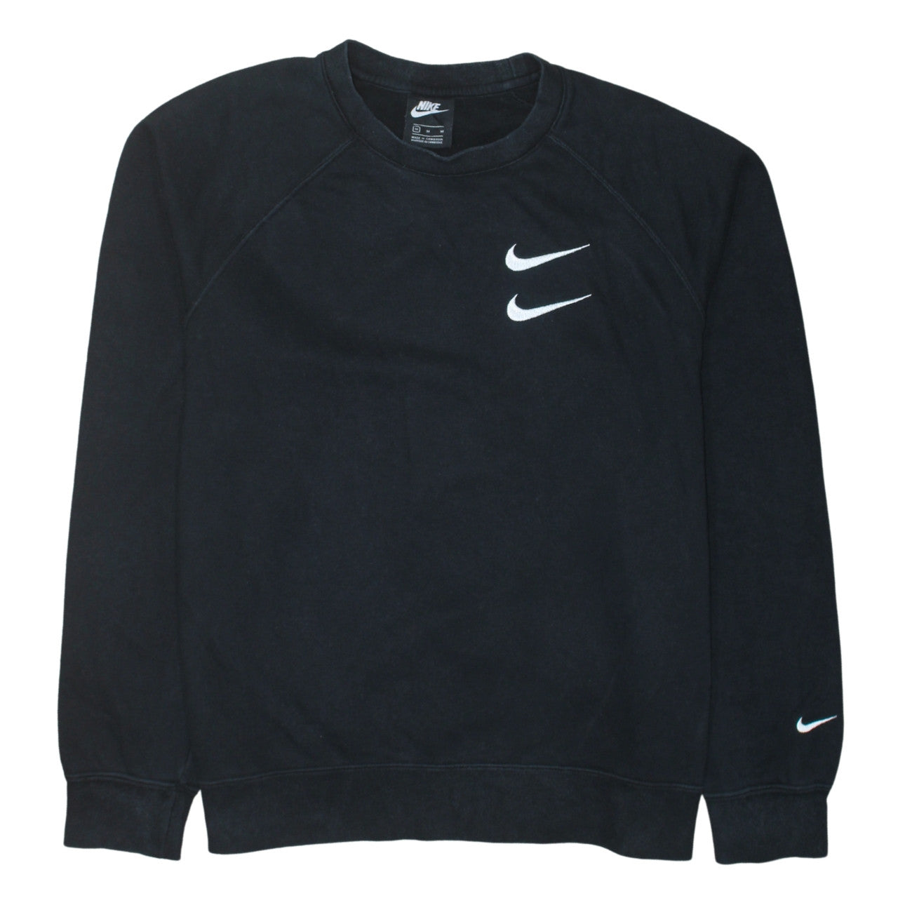 Nike Men's Black Medium Crew Neck Graphic Logo Sweatshirt
