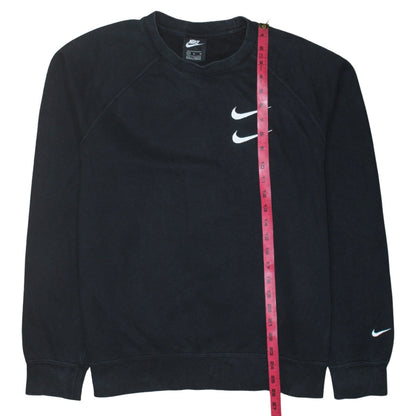 Nike Men's Black Medium Crew Neck Graphic Logo Sweatshirt
