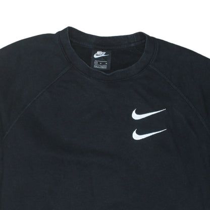 Nike Men's Black Medium Crew Neck Graphic Logo Sweatshirt