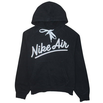 Nike Women Black Medium Pullover Hoodie with Logo Print