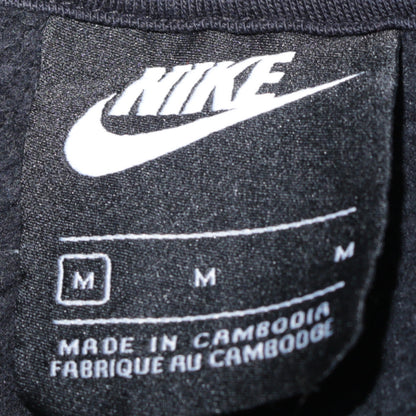 Nike Women Black Medium Pullover Hoodie with Logo Print