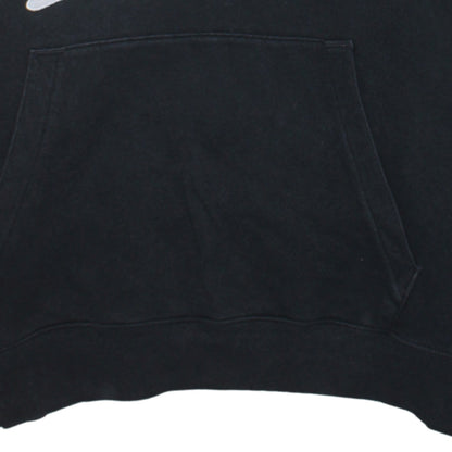 Nike Women Black Medium Pullover Hoodie with Logo Print