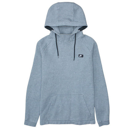 Nike Men's Grey Pullover Hoodie M Regular Fit Fleece Sportswear