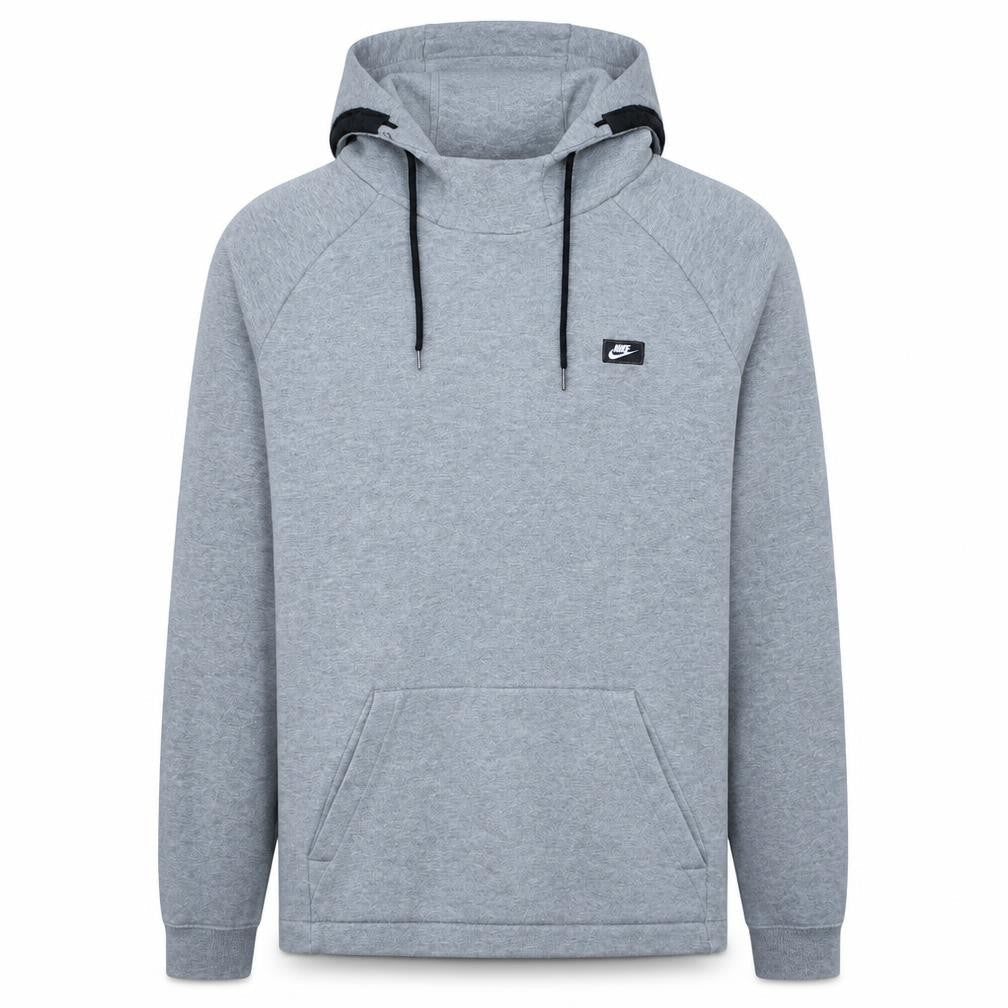 Nike Men's Grey Pullover Hoodie M Regular Fit Fleece Sportswear