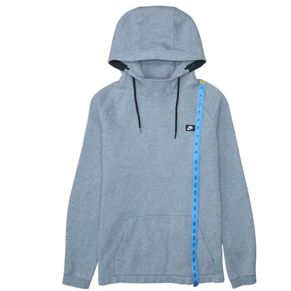Nike Men's Grey Pullover Hoodie M Regular Fit Fleece Sportswear