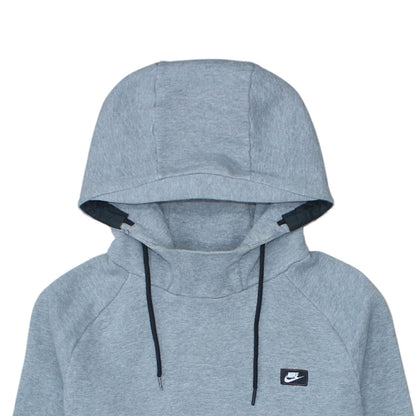 Nike Men's Grey Pullover Hoodie M Regular Fit Fleece Sportswear