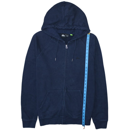 Quiksilver Men's Navy Blue XL Full Zip Hoodie Cotton Blend