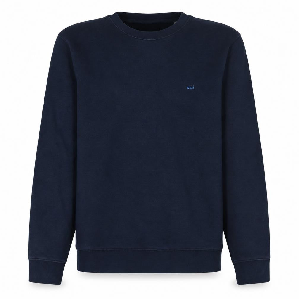 Russell Mens Blue Crew Neck Pullover Sweatshirt Size M